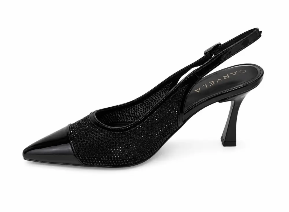 Slingback noire à strass - 2