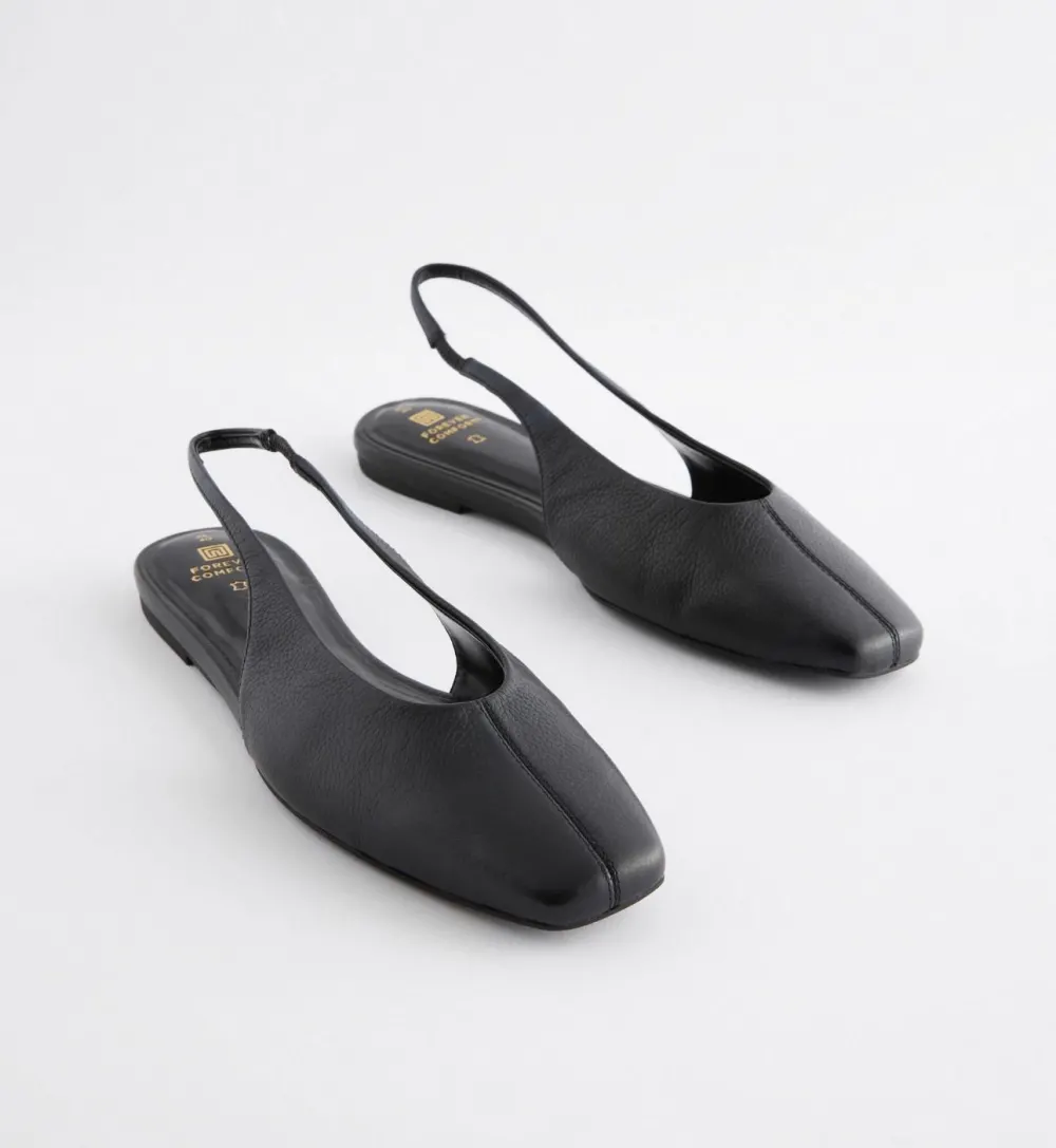 Slingback plate noire Next - 2