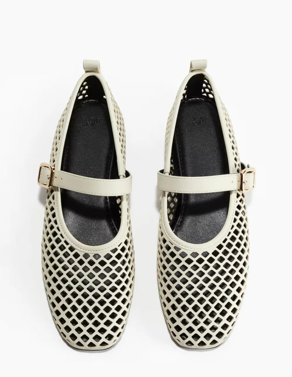 Ballerine blanche grille H&M - 2