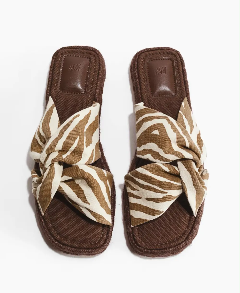 Mule plate Zèbre Marron H&M - 2