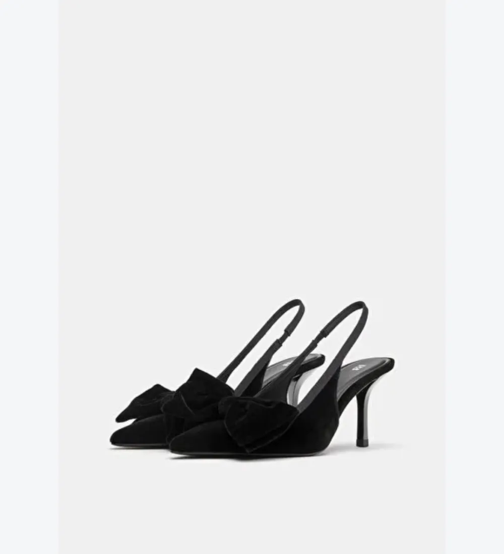 Slingback noire velours Pull&Bear - 2