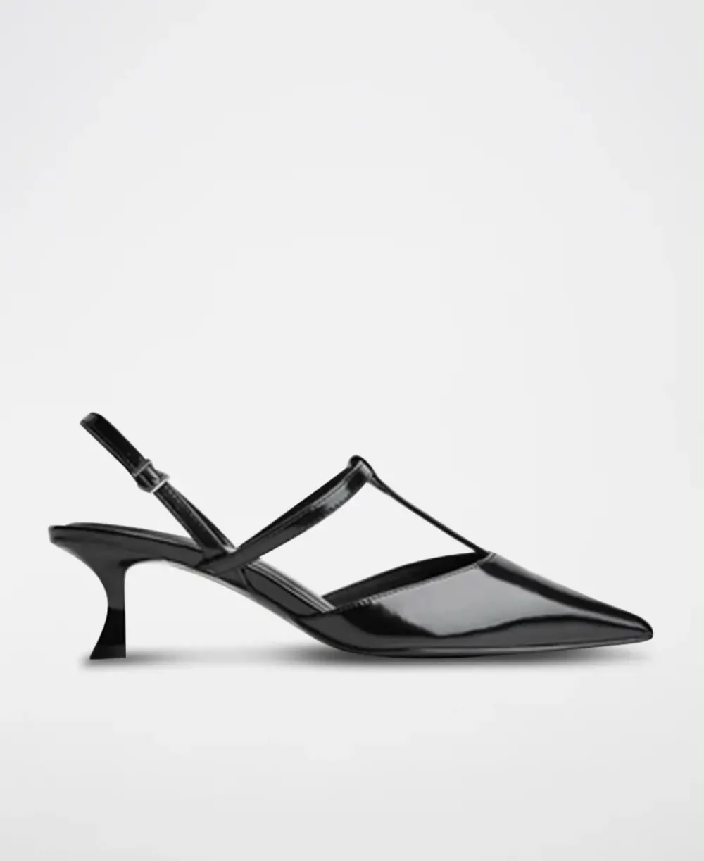 Slingback noire vernie Bershka - 2