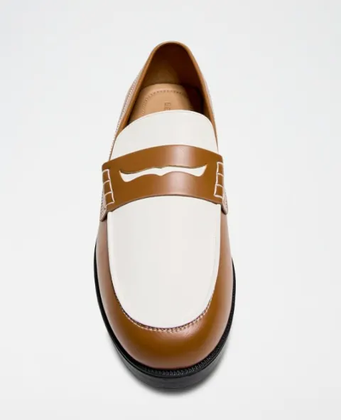bershka derby marron blanche
