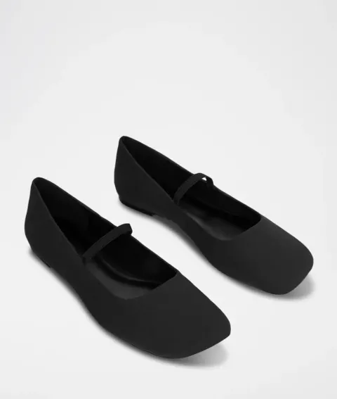 Pull&bear ballerine noir satin
