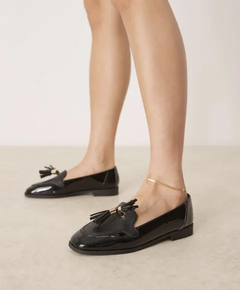 Mocassin vernie ponpons A