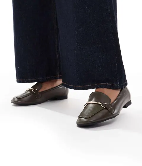 Newlook mocassin verte kakhi