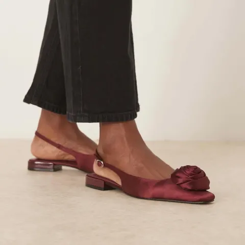 Asos slingback bordeau noeud 39/40/41