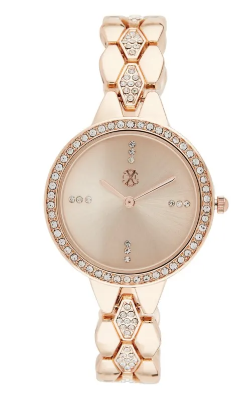 Montre dorée fond or strasse CL