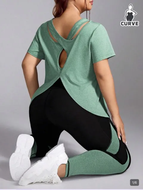 Ensemble duo de sport vert noir