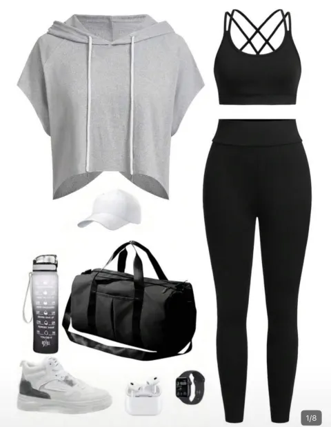 Ensemble trio gris noir
