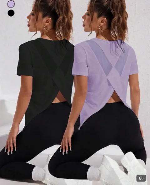 Duo tricot de sport violet