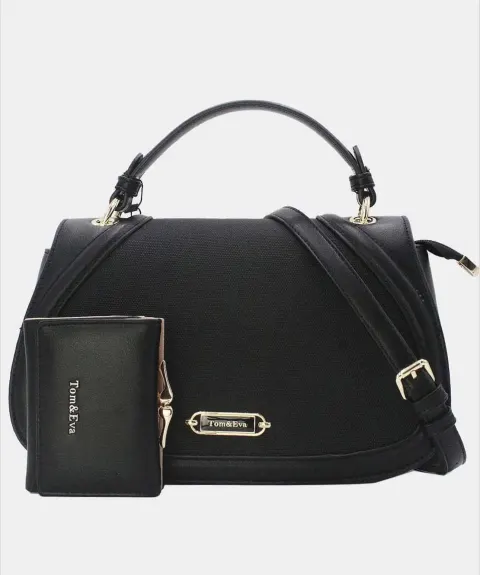 Sac noir duo porte-monnaie TE