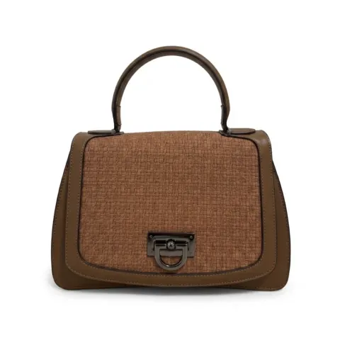 Sac marron tissée TE