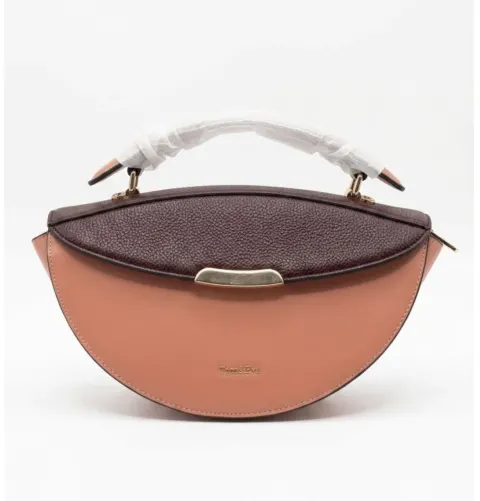 Sac ovale rose bordeau TE