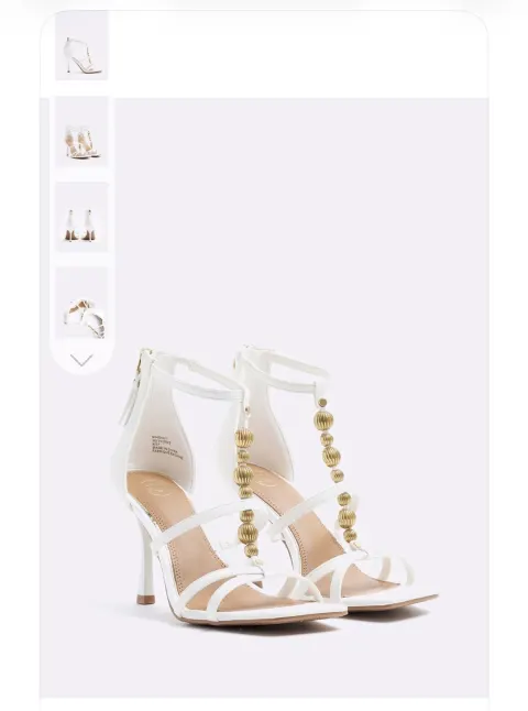Sandale blanche or RI