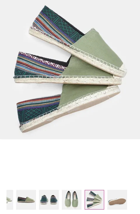 Espadrille verte BATA