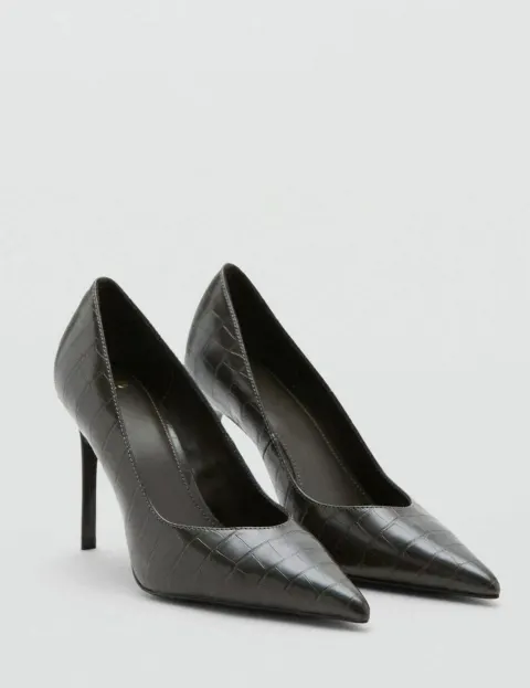Escarpin noir crocco mango