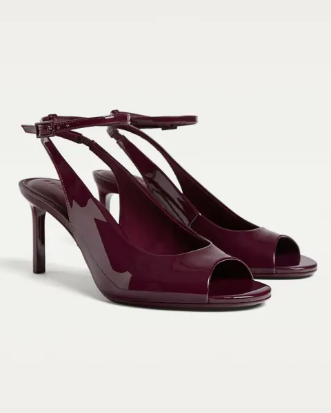 Sandale bordeau Stradivarius