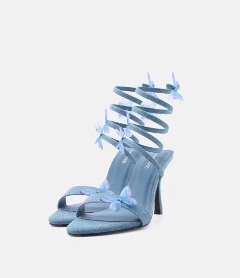 Sandale jeans papillon Even&ODD