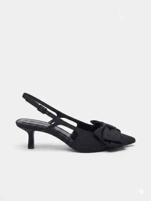 Slingback à noeud noire Stradivarius