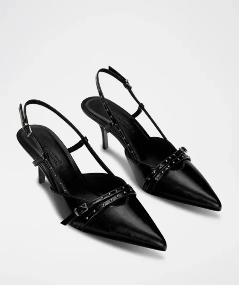 Slingback noir pointe or Pull&bear