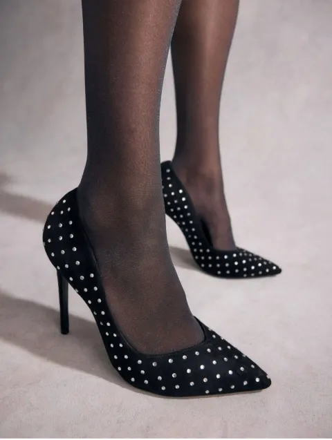 Escarpin noire à pointe Tabitha