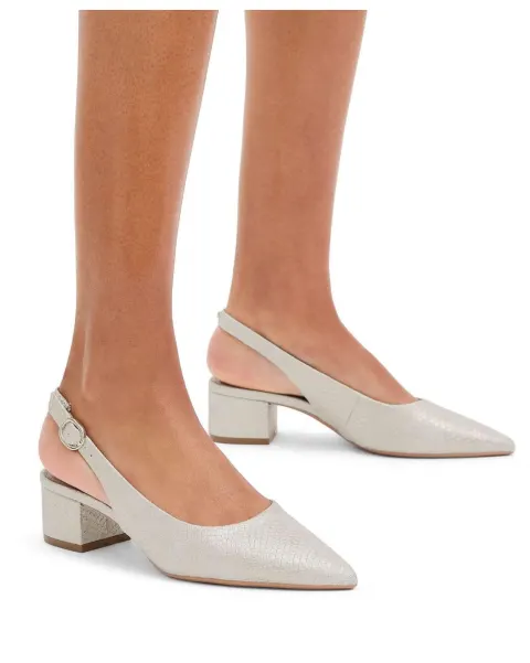 Slingback grise bloc Dune London