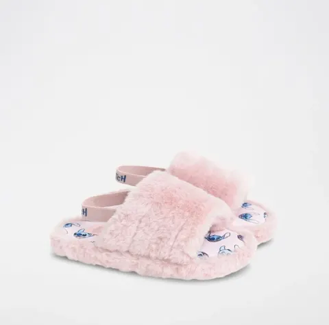 Pantoufle ouverte rose