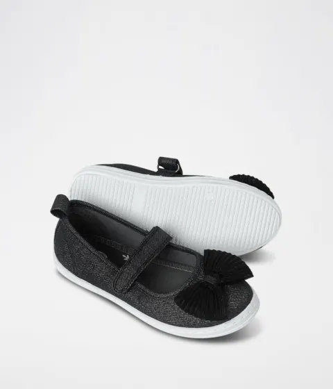 Tennis jeans velours noir