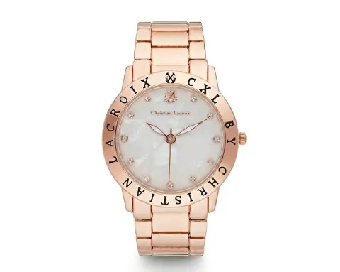 Montre or fond blanc Christian Lacroix