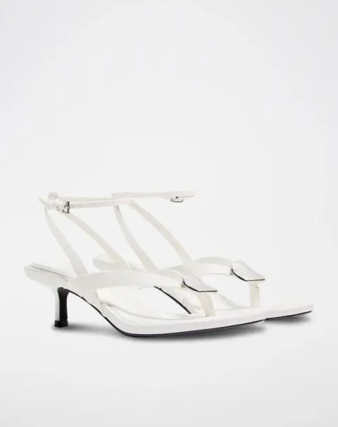 Sandale blanche Bershka