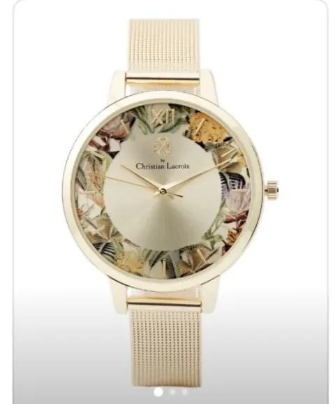 Montre or motif intérieur Christian Lacroix