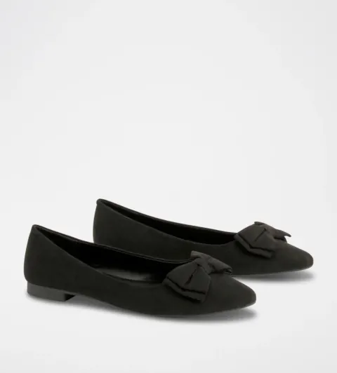 Ballerine noire à noeud Bohoo