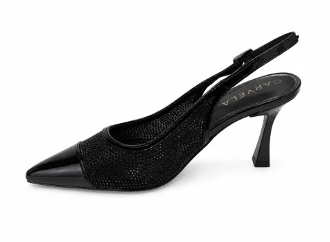 Slingback noire à strass