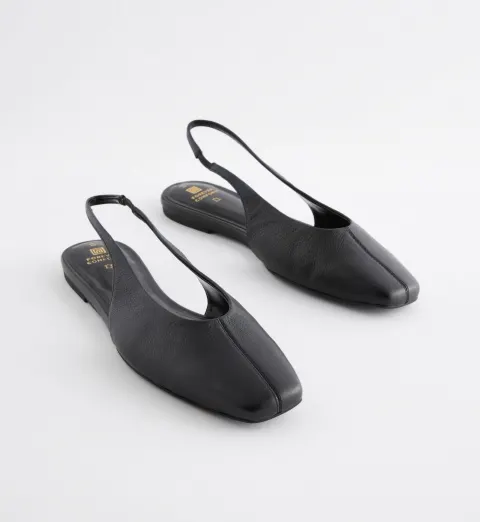 Slingback plate noire Next