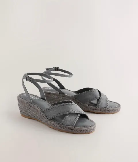 Sandale espadrille grise Next