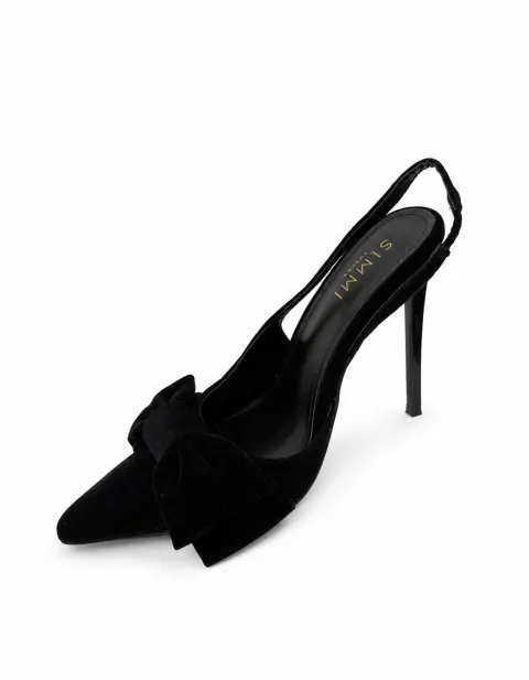 Slingback noire velours Simmi
