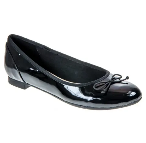Ballerine noire vernie Clark