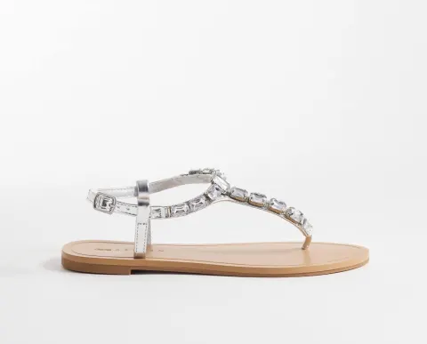Sandale argentée ASOS