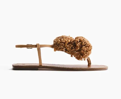 Sandale camel fleur H&M