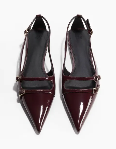 Slingback bordeaux vernie H&M