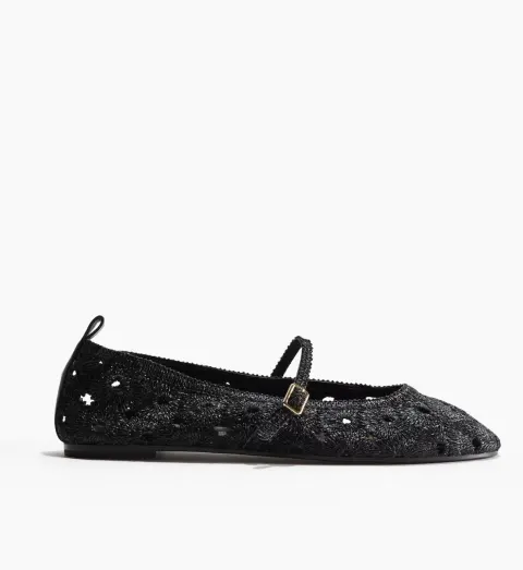 Ballerine noire dentelle H&M