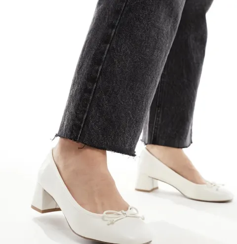 Ballerine bloc blanche Asos