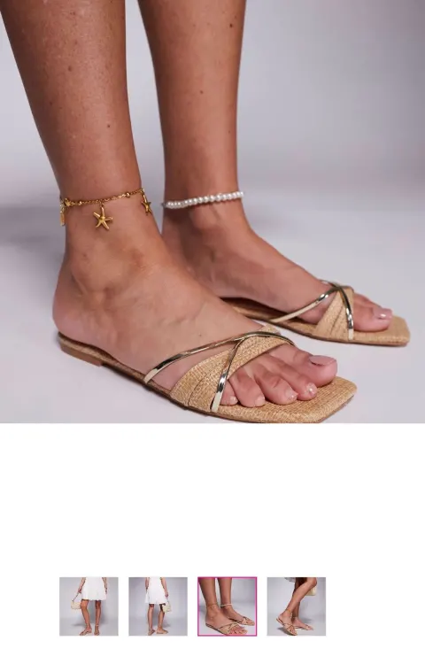 Mule paille or Simmi