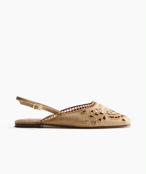 Slingback plate paille H&M