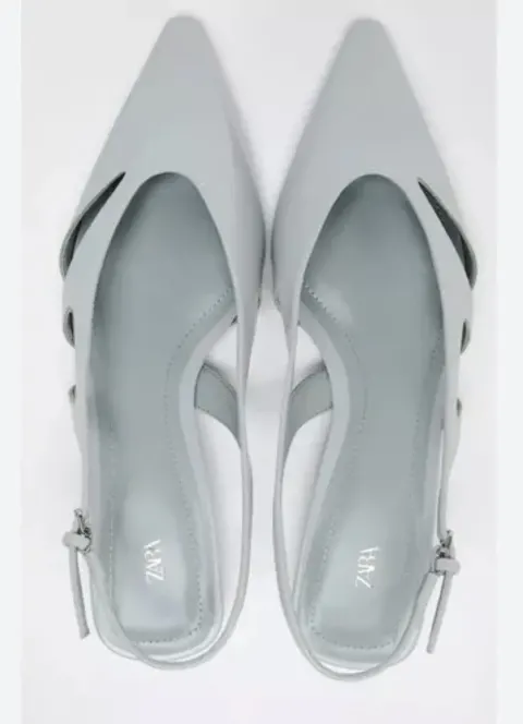 Slingback bleu ciel Zara