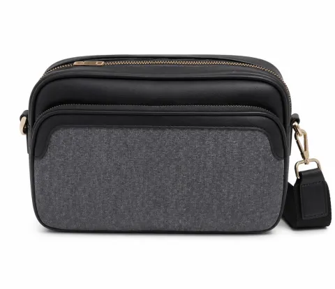 Sac clucht noir gris