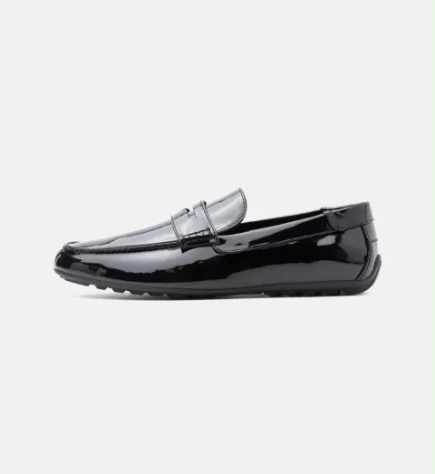 Mocassin noire vernie Pier One