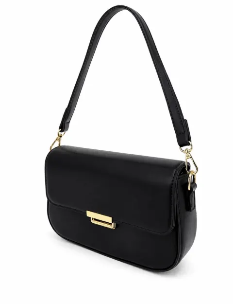 Sac clucht noir or