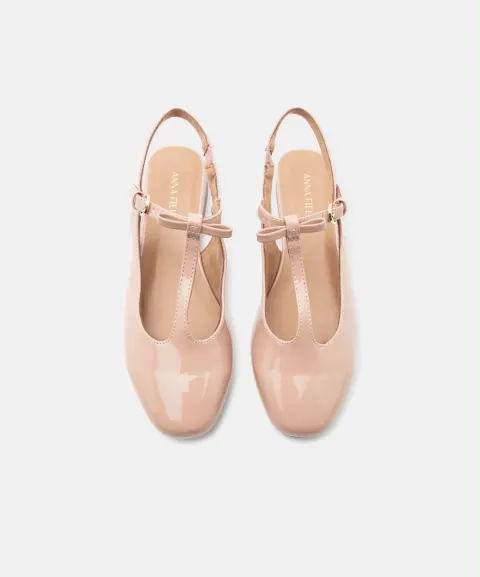 Slingback bloc camel noeud Anna Field